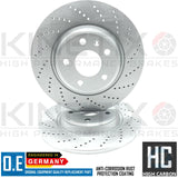 FOR AUDI A5 3.0 TFSI 8F7 REAR CROSS DRILLED BRAKE DISCS MINTEX PADS & WIRES 300m