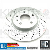 FOR AUDI A5 2.7 TDI 8TA REAR CROSS DRILLED BRAKE DISCS MINTEX PADS & WIRES 300mm