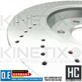 FOR AUDI A5 2.7 TDI 8T3 REAR CROSS DRILLED BRAKE DISCS MINTEX PADS & WIRES 300mm