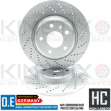 FOR AUDI A5 35 TFSI F5A REAR CROSS DRILLED BRAKE DISCS MINTEX PADS & WIRES 300mm