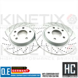 FOR AUDI A5 35 TFSI F5A REAR CROSS DRILLED BRAKE DISCS MINTEX PADS & WIRES 300mm
