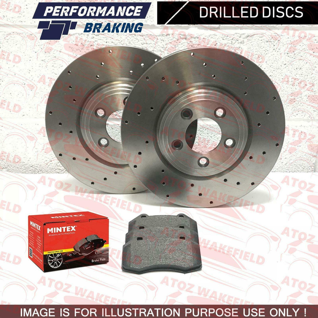 FOR AUDI A4 A5 Q5 SQ5 REAR PERFORMANCE DRILLED BRAKE DISCS MINTEX PADS 330mm