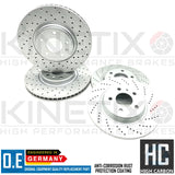 FOR AUDI A4 B8 A5 A6 C7 A7 Q5 KINETIX FRONT REAR DRILLED BRAKE DISCS 320mm 300mm