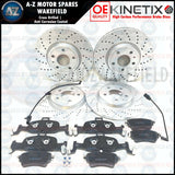 FOR AUDI Q5 40 TDI DRILLED FRONT REAR BRAKE DISCS PADS SENSORS 318mm 300mm FY