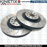 FOR AUDI A6 C6 FRONT DRILLED PERFORMANCE BRAKE DISCS MINTEX PADS SENSOR 347mm