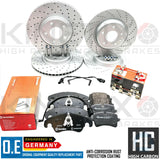 FOR AUDI A6 2.0 TDI C7 FRONT REAR DRILLED BRAKE DISCS BREMBO PADS 320mm 300mm