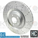 FOR AUDI A8 S8 FRONT DRILLED KINETIX PERFORMANCE HIGH CARBON BRAKE DISCS 385mm