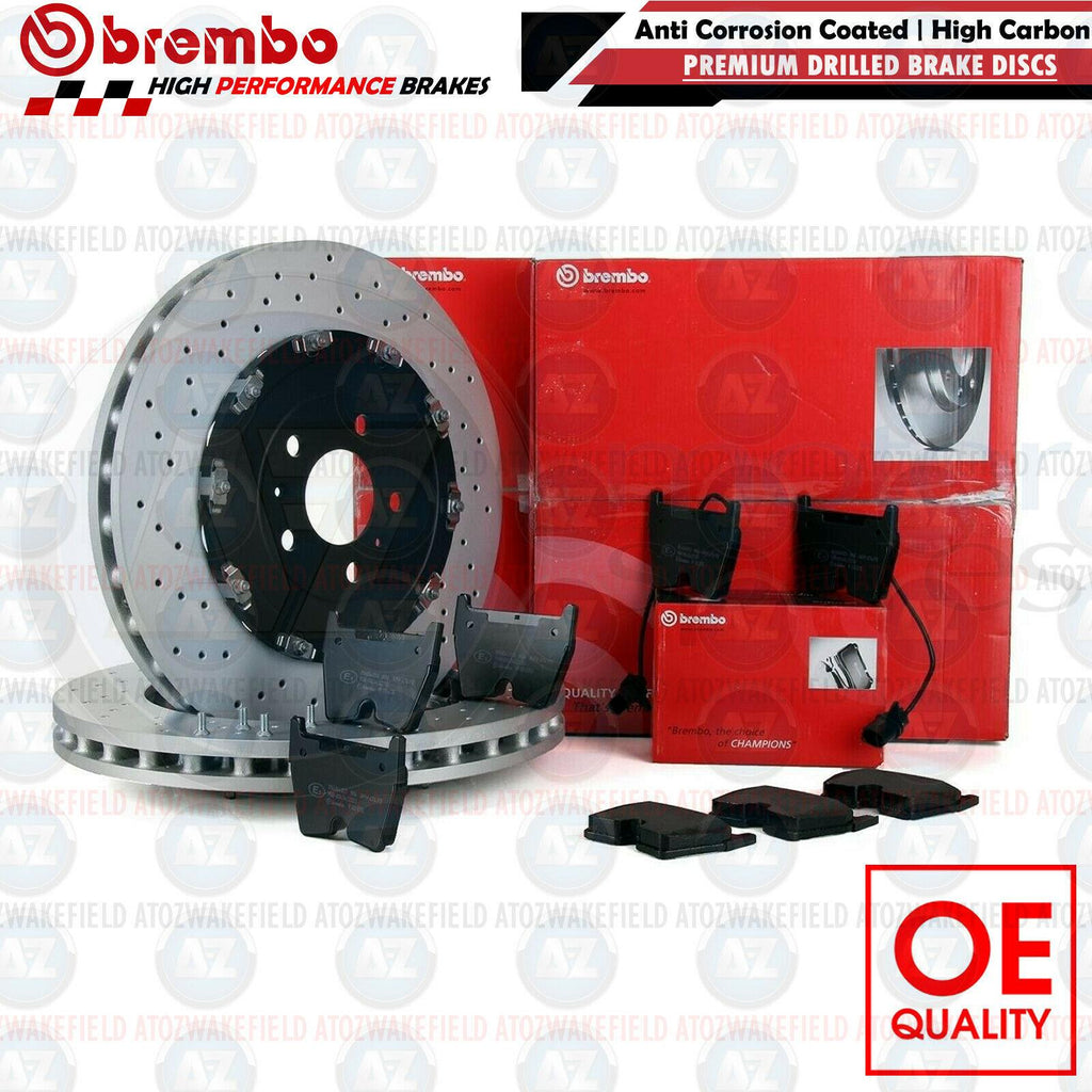 FOR AUDI RS4 B7 FRONT GENUINE BREMBO 2 PIECE FLOATING BRAKE DISCS PADS SET 365mm