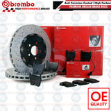 FOR AUDI RS4 B7 FRONT GENUINE BREMBO 2 PIECE FLOATING BRAKE DISCS PADS SET 365mm