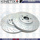 FOR AUDI A8 W12 S8 SQ5 FRONT REAR CROSS DRILLED BRAKE DISCS ONLY 380mm 330mm