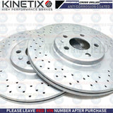 FOR AUDI A8 W12 S8 SQ5 FRONT REAR CROSS DRILLED BRAKE DISCS ONLY 380mm 330mm