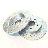 FOR AUDI TT 1.8 TFSI 08-14 DIMPLED & GROOVED REAR BRAKE DISCS BREMBO PADS 286mm