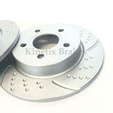 FOR AUDI TT 1.8 TFSI 08-14 DIMPLED GROOVED PERFORMANCE REAR BRAKE DISCS 286mm