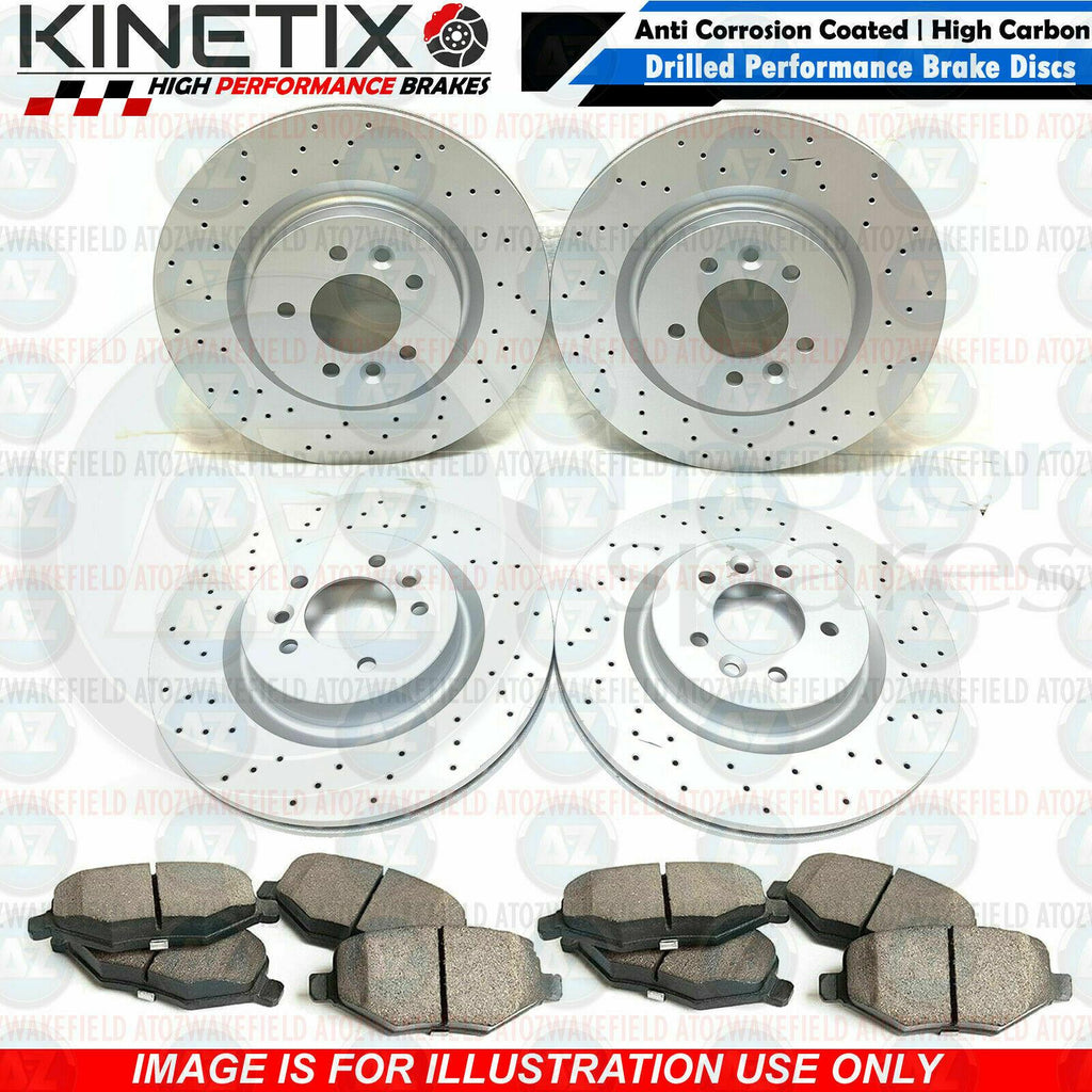 FOR ABARTH 500 FRONT REAR CROSS DRILLED BRAKE DISCS BREMBO PADS 284mm 240mm