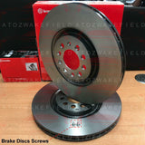 FOR AUDI S3 TT SEAT IBIZA LEON VW BORA GOLF FRONT BREMBO BRAKE DISCS PADS 312mm