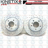 FOR BMW 330i M SPORT E90 E91 E92 E93 FRONT DRILLED BRAKE DISCS BREMBO PADS 330mm