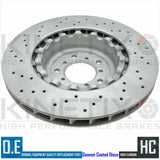 FOR BMW M3 E92 FRONT LEFT RIGHT DRILLED BRAKE DISCS BREMBO PADS SENSORS 360mm