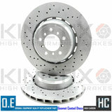 FOR BMW 1M E82 FRONT LEFT RIGHT DRILLED BRAKE DISCS TEXTAR PADS & SENSORS 360mm