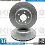 FOR BMW 335d 335i REAR GROOVED PERFORMANCE COATED BRAKE DISCS MINTEX PADS 345mm