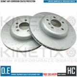 FOR BMW 335i 340i M SPORT REAR DIMPLED GROOVED BRAKE DISCS MINTEX PADS WIRE 345m