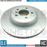 FOR BMW 340i M SPORT REAR DIMPLED GROOVED BRAKE DISCS MINTEX PADS WIRE 345mm