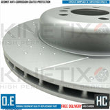 FOR BMW 335d 335i REAR GROOVED PERFORMANCE COATED BRAKE DISCS MINTEX PADS 345mm