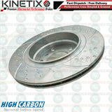 FOR BMW 3 SERIES 320i E46 REAR DIMPLED GROOVED PERFORMANCE BRAKE DISCS 294mm