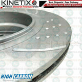 FOR BMW 3 SERIES 318d E46 REAR DIMPLED GROOVED PERFORMANCE BRAKE DISCS 294mm