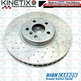 FOR BMW 320e G20 G21 M SPORT DIMPLED GROOVED FRONT BRAKE DISCS PAIR 348mm