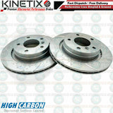 FOR BMW 3 SERIES 320i E46 REAR DIMPLED GROOVED BRAKE DISCS BREMBO PADS 294mm