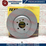 FOR BMW 3 4 SERIES DIMPLED GROOVED TEXTAR OEM FRONT BRAKE DISCS PADS 370mm