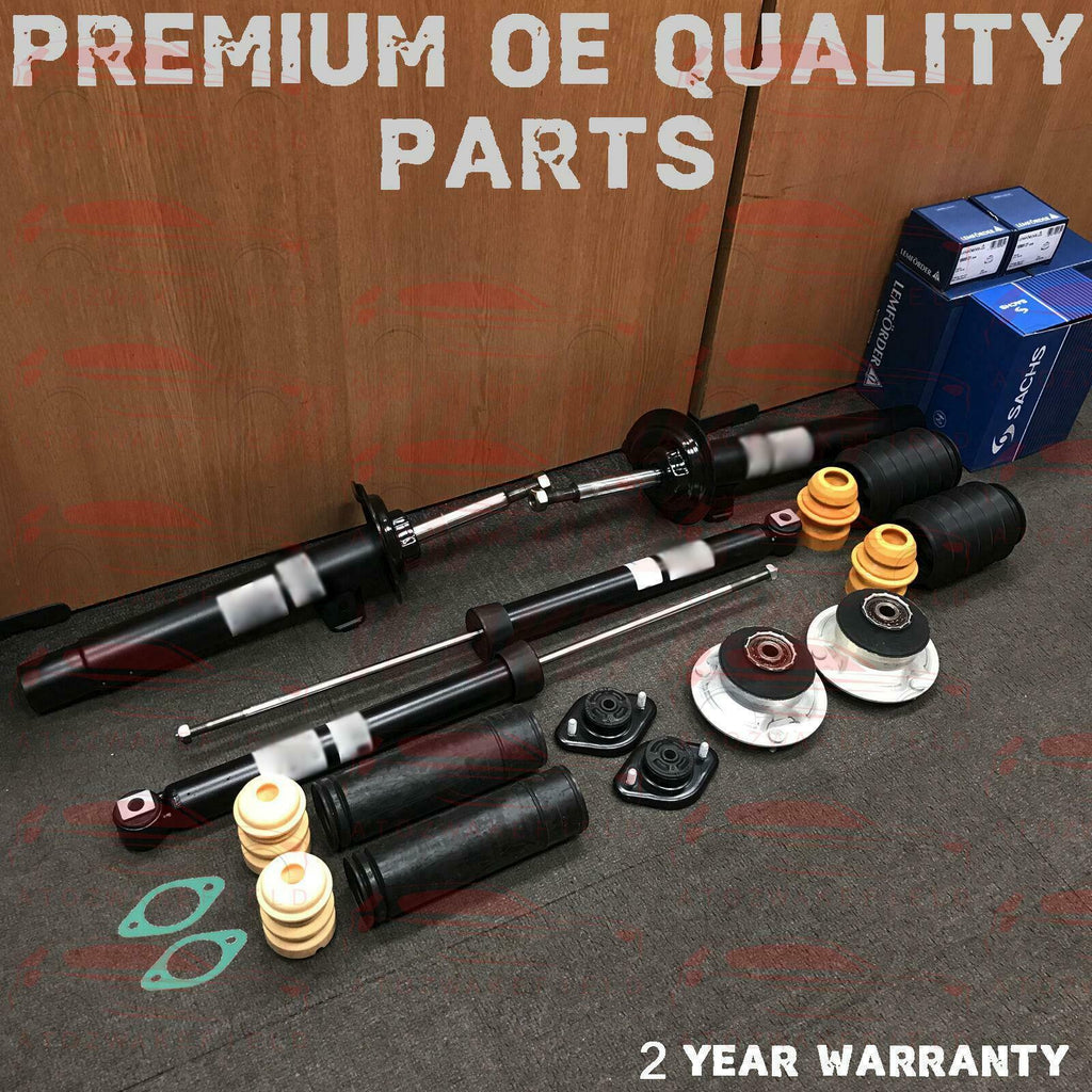 FOR BMW E46 M SPORT FRONT REAR SHOCK ABSORBERS DUST COVERS TOP STRUT MOUNTS KIT