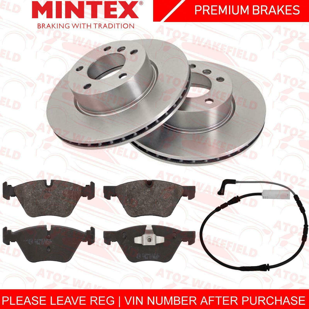 FOR BMW 1 SERIES 120i 120d 125i FRONT MINTEX BRAKE DISCS PADS WEAR WIRE PREMIUM