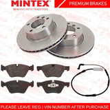 FOR BMW E81 E82 E87 E88 FRONT 300mm VENTED PREMIUM MINTEX BRAKE DISCS PADS WIRE