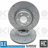 FOR BMW 335d F30 M SPORT REAR DRILLED BRAKE DISCS BREMBO PADS WEAR SENSOR 345mm