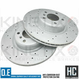 FOR BMW 325d F31 M SPORT REAR DRILLED BRAKE DISCS BREMBO PADS WEAR SENSOR 345mm