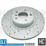 FOR BMW 335d F30 M SPORT REAR DRILLED BRAKE DISCS BREMBO PADS WEAR SENSOR 345mm