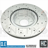 FOR BMW 335d F30 M SPORT REAR DRILLED BRAKE DISCS BREMBO PADS WEAR SENSOR 345mm