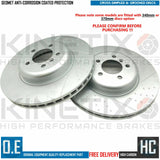 FOR BMW 440i M SPORT M PERFORMANCE FRONT DIMPLED GROOVED BRAKE DISCS PAIR 370mm