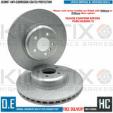 FOR BMW 440i M SPORT M PERFORMANCE FRONT DIMPLED GROOVED BRAKE DISCS PAIR 370mm