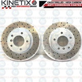 FOR BMW 330e F30 FRONT REAR DRILLED BRAKE DISCS PADS WEAR SENSORS 312mm 300mm