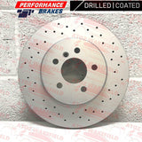 FOR BMW 5 SERIES 530d FRONT DRILLED 348mm VENTED BRAKE DISCS MINTEX PADS 10-16