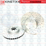 FOR BMW 535d 635d M SPORT FRONT DRILLED PERFORMANCE BRAKE DISCS PAIR 348mm