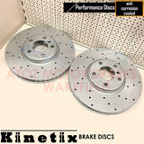 FOR BMW 5 SERIES F10 F11 520d 525d FRONT DRILLED KINETIX PERFORMANCE BRAKE DISCS