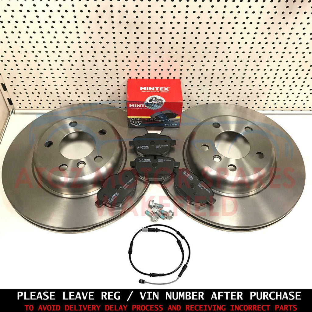 FOR BMW 5 SERIES F10 F11 525d 525 d REAR KINETIX BRAKE DISCS MINTEX BRAKE PADS