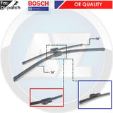 FOR BMW 5 SERIES F10 F11 TOURING FRONT BOSCH WIPER BLADE BLADES SET 2009-