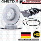 FOR BMW 525d F10 F11 FRONT OE QUALITY COATED BRAKE DISCS PLATINUM PADS WIRE 330