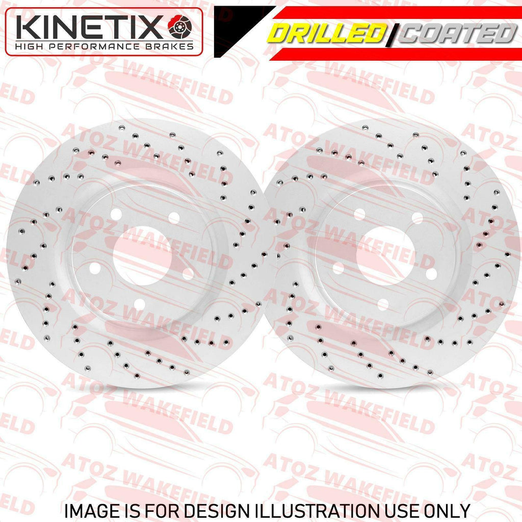 FOR BMW 530d M SPORT F10 F11 FRONT DRILLED COATED BRAKE DISCS PAIR 348mm NEW