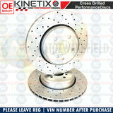 FOR BMW 5 SERIES 535d E60 E61 M SPORT FRONT REAR CROSS DRILLED BRAKE DISCS F/R