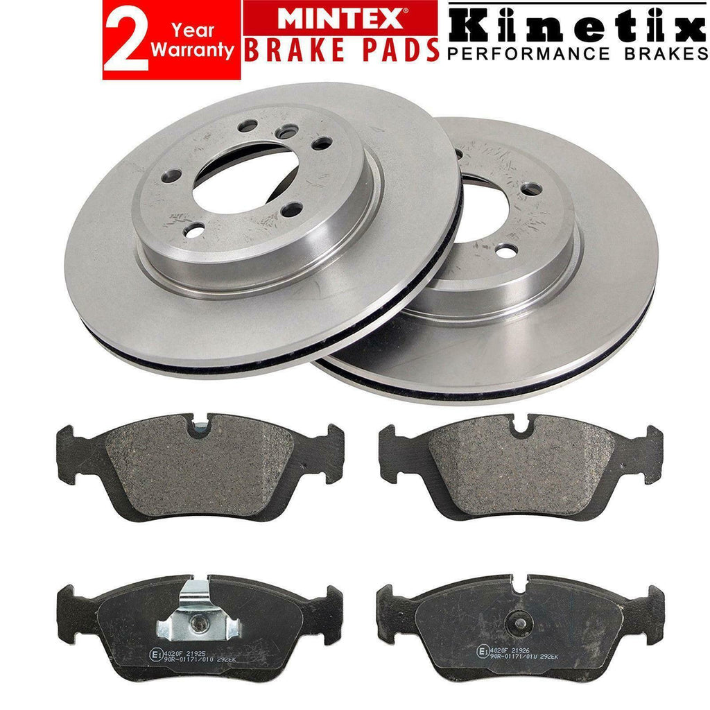 FOR BMW E46 320D 320CD FRONT KINETIX BRAKE DISCS MINTEX PADS SET KIT 300mm